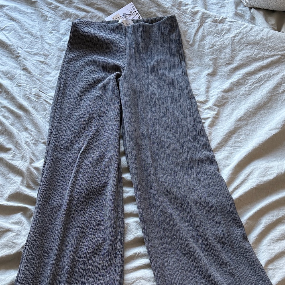 Bershka Gray Boot Cut Pants